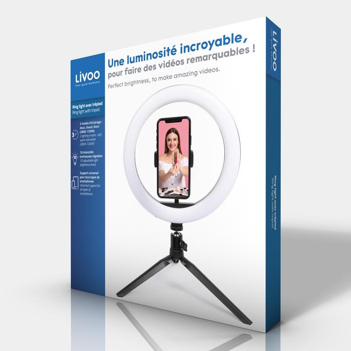Actual product image Livoo Ring light with tripod (Ring light)