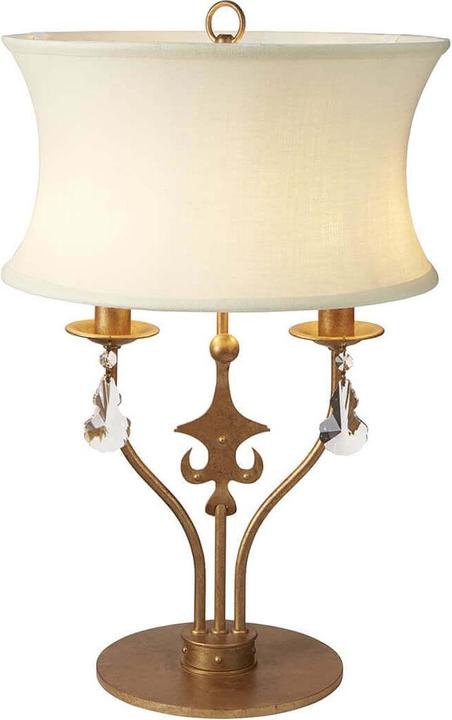 Actual product image Elstead Lighting Windsor table lamp E14 double gold patina cream, Made in UK (E14)
