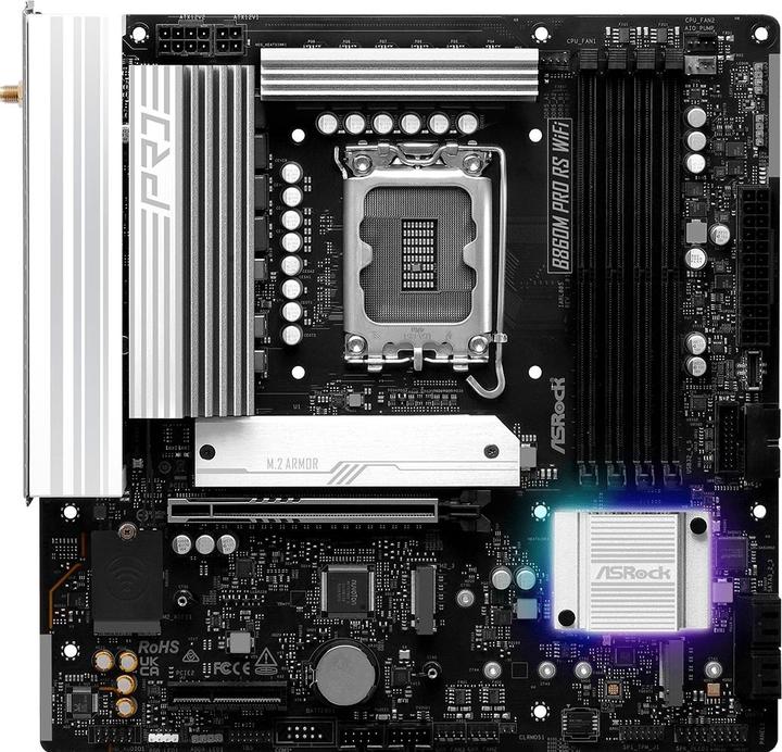 Produktbild AsRock B860M Pro RS WiFi DDR5 Intel S retail (LGA 1851, Intel B860, mATX)