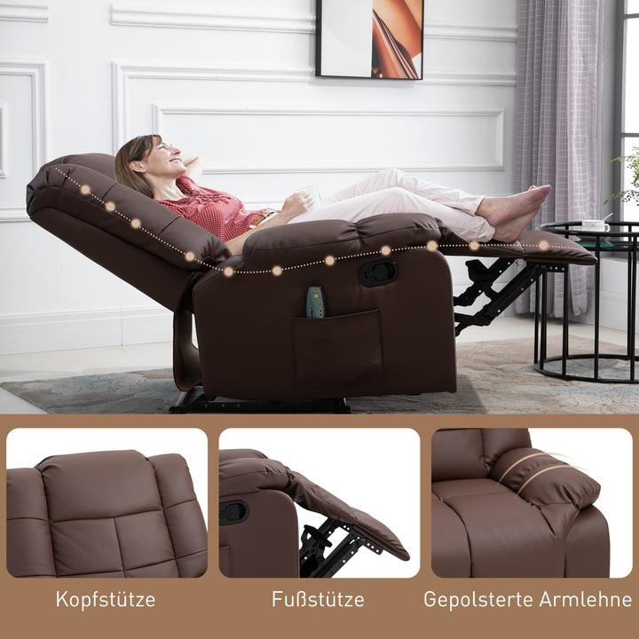 Immagine prodotto Homcom Sedia per massaggi con funzione reclinabile e telecomando
