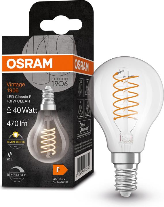 Produktbild Ledvance LED-Tropfenlampe (E14, 4.80 W, 470 lm, 1 x, F)