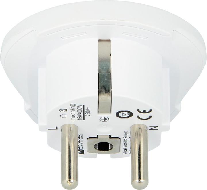 Produktbild Hama Reisestecker World to Europe (Bulk Ware) weiss