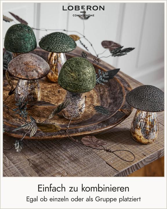Actual product image Loberon Decorative mushrooms set of 5 Grana