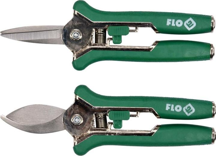 Toya Flo Set di cesoie da giardino 2 pezzi Cesoie da potatura bypass per fiori da giardino e rami di