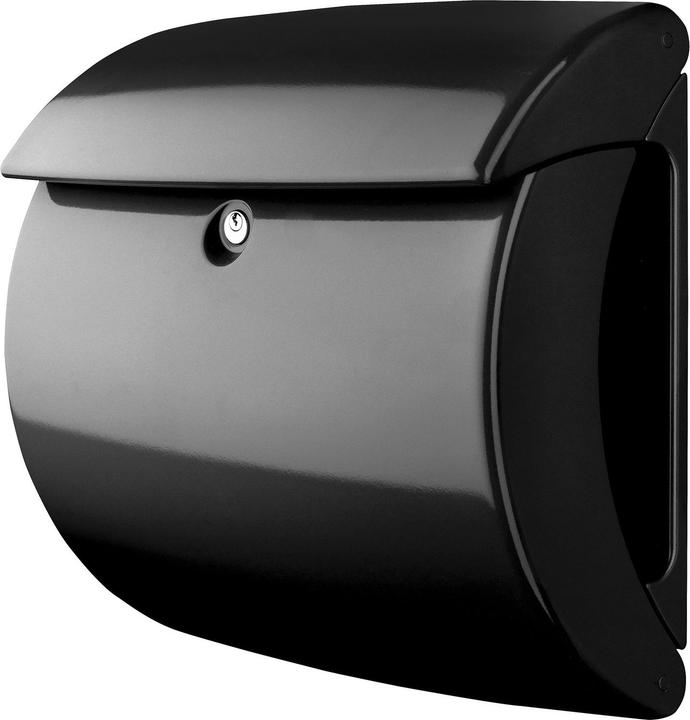 Actual product image Burg Wächter Letter box plastic WxHxD 400/380/178 mm Piano 886 black Opening stop