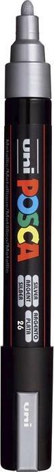 Actual product image Posca Marker PC-5M round tip (Silver, 2.50 mm, 1 x)