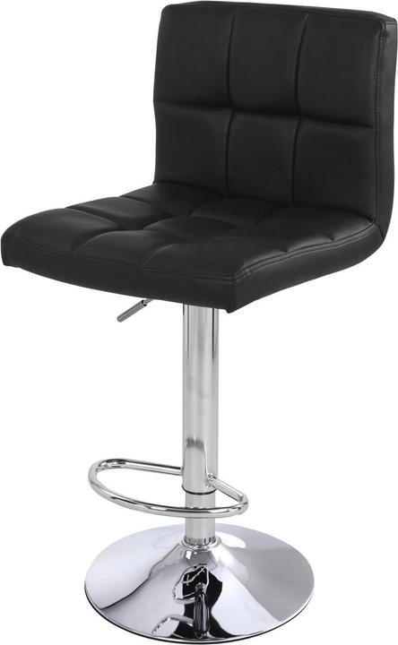 Immagine prodotto Songmics Sgabello da bar regolabile in altezza, similpelle, nero, set di 2