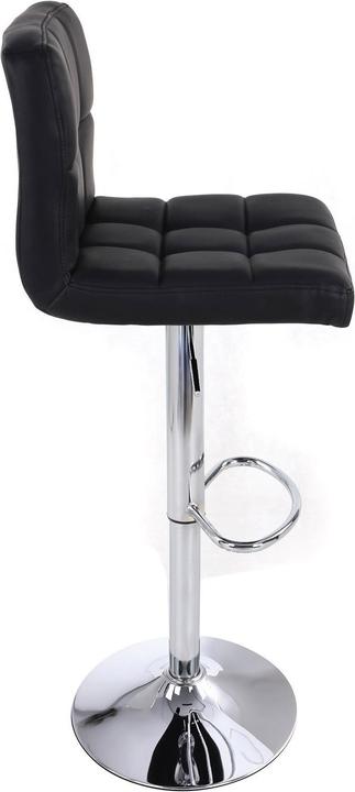 Immagine prodotto Songmics Sgabello da bar regolabile in altezza, similpelle, nero, set di 2