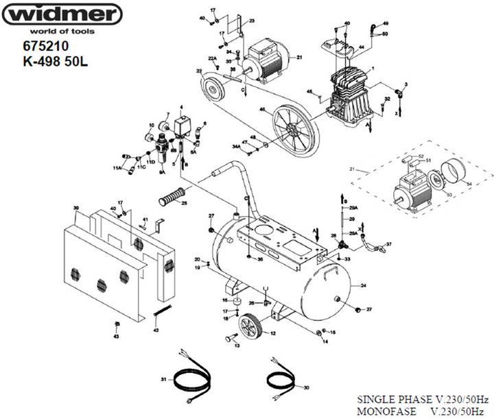 Produktbild Rockair Kompressor K-498 (50 l)