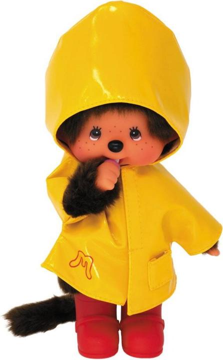 Monchhichi Cuddly toy Raincoat Yellow Girl 20 cm (20 cm)