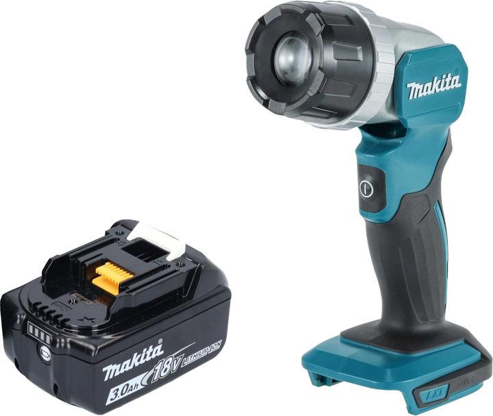 Makita DML 808 F1 Akku Handstrahler 14,4 / 18 V 190 lm LED + 1x Akku 3,0 Ah - ohne Ladegerät (190 lm)