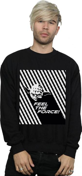 Actual product image Star Wars Mens Yoda Feel The Force Sweatshirt (S)