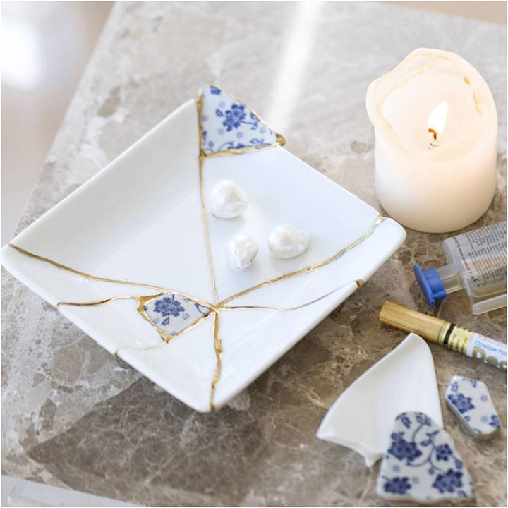Produktbild Creative - Kreativ Set Kintsugi, Schale, Blau, Gold, Weiss, 1 Pck - ()