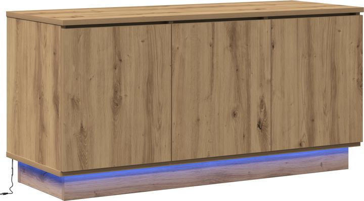 Produktbild VidaXL TV-Schrank Massivholz Eiche 100x38x49 cm Holzwerkstoff