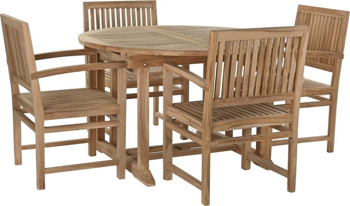 Produktbild DKD Home Decor Table set with 4 chairs 75 cm 120 x 120 x 75 cm (75 x 120 x 75 cm)
