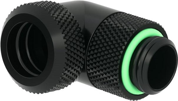 Barrow Multi-Link Adapter Anschluss 90 Grad G1/4 Zoll AG auf 12mm AD Hardtube - drehbar, schwarz