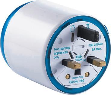 Actual product image Travel Blue Twist Slide Adapter Europe Blue