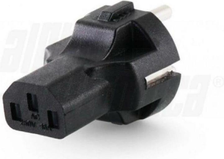 Actual product image Alpha Elettronica Adapter plug C13 - Schuko, straight (C13, C13)