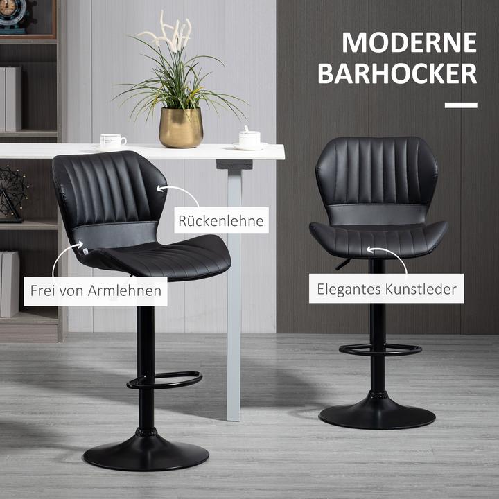 Produktbild Homcom Barhocker-Set höhenverstellbar und mit Fussring