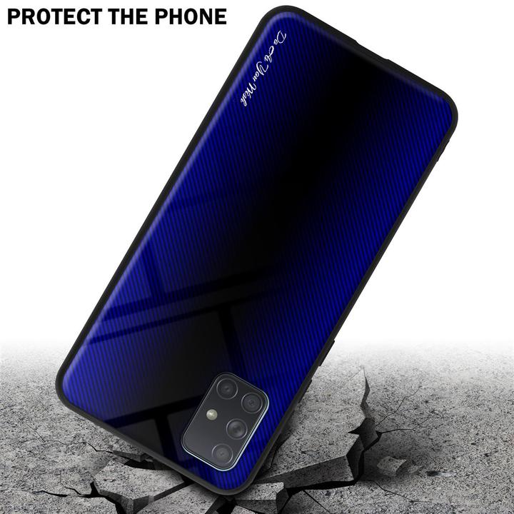 Produktbild Cadorabo TPU Gestreiftes Glas Cover (Samsung Galaxy A71)