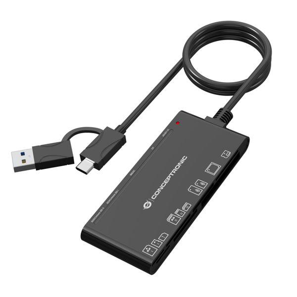 Conceptronic 7-in-1 Card Reader USB3.0,2xSD,2xMicroSD,MS,CF