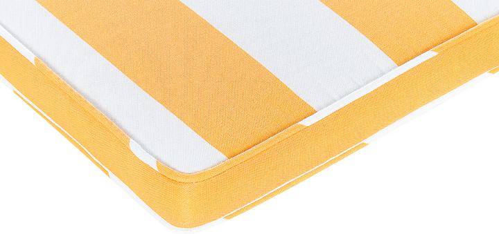 Image du produit Beliani Coussin d'assise pour chaise TOLVE (lot de 6) jaune / blanc rayé 31 x 39 x 5 cm (39 x 31 cm)