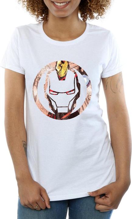 Actual product image Iron Man Womens/Ladies Montage Cotton T-Shirt (L)