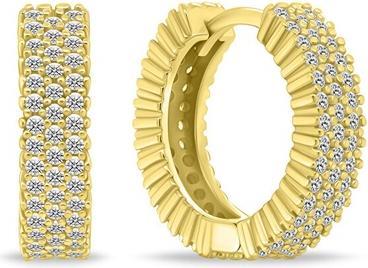 Produktbild Brilio Silver - EA1155Y Gold Plated Silver Sparkling Earrings