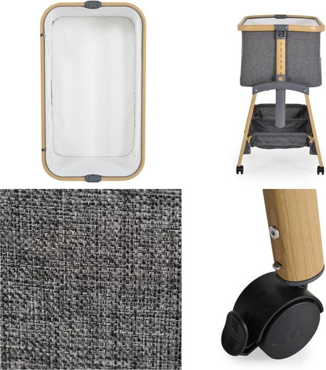 Actual product image Cangaroo Baby Crib Amo Dark Grey 111362