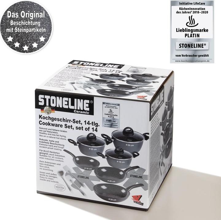 Image du produit Stoneline Set de casseroles (Ensemble de casseroles et de poêles de cuisson, Aluminium)