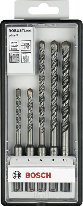 Actual product image Bosch Professional Zubehör Hammer drill set SDS-plus-5 (8 mm, 10 mm, 5 mm, 6 mm)
