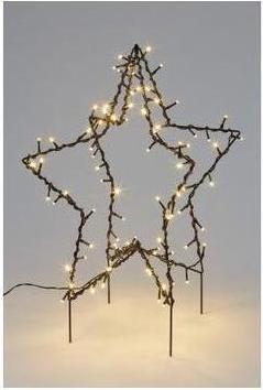 Actual product image Hellum 578355 LED Illuminated picture star Christmas motif light chain warm white 90 LED Outdoor 2D/3D Met (3 m)