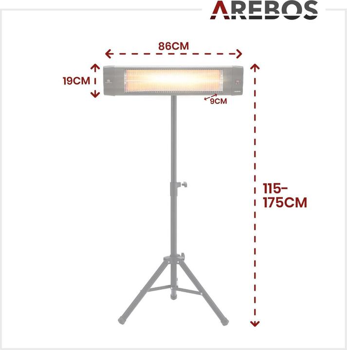 Produktbild Arebos Infrarot Heizstrahler (2500 W)
