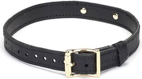 Actual product image Liebe Seele Demon's Kiss Leather Collar Ostrich Leather Look "Slut