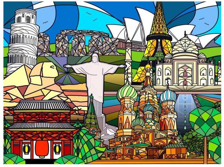 Actual product image Enjoy Puzzle ENJOY-2054 - World Landmarks, jigsaw puzzle, 1000 pieces (1000 pieces)