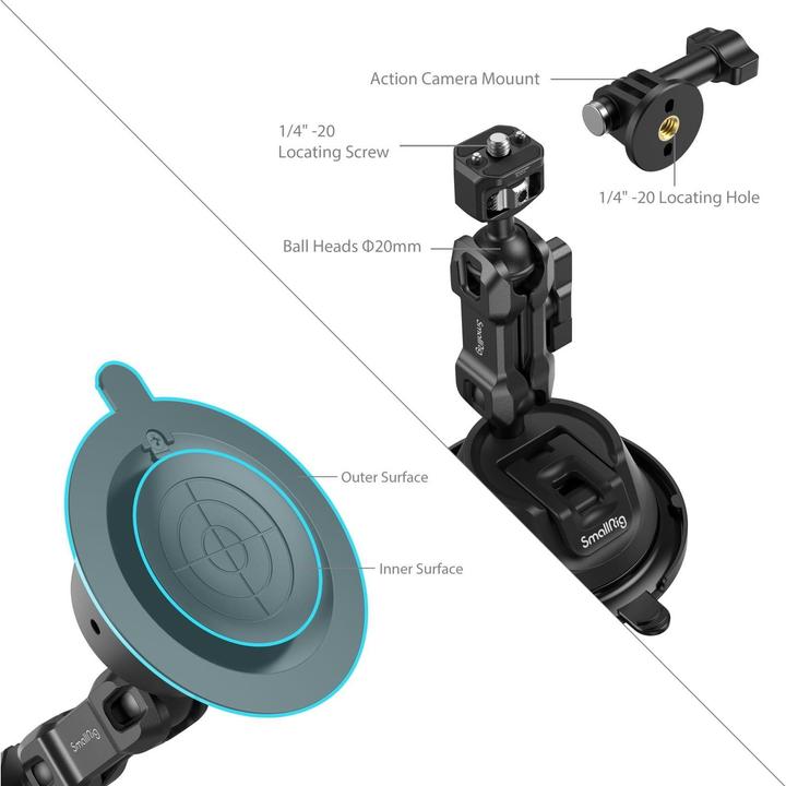 Actual product image SmallRig Suction Cup Mount SC-1K (Universal)