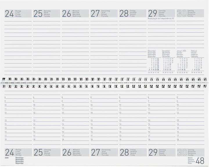 Valeurs nutritives et ingrédients Biella Agenda de bureau Seplana (30 x 11,5 cm, Couverture rigide, Allemand, Anglais, Italien, Français)