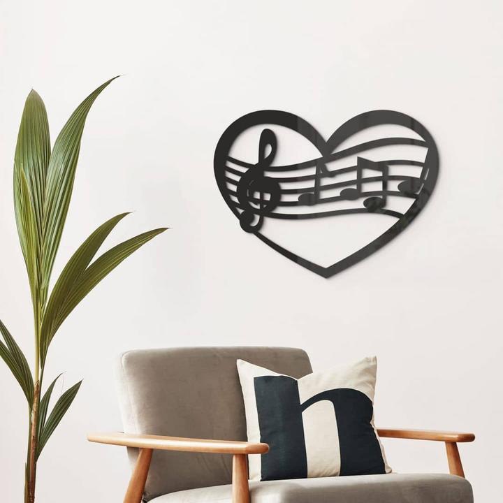 Produktbild Trenddeko Musik Herz (50 x 38 cm)