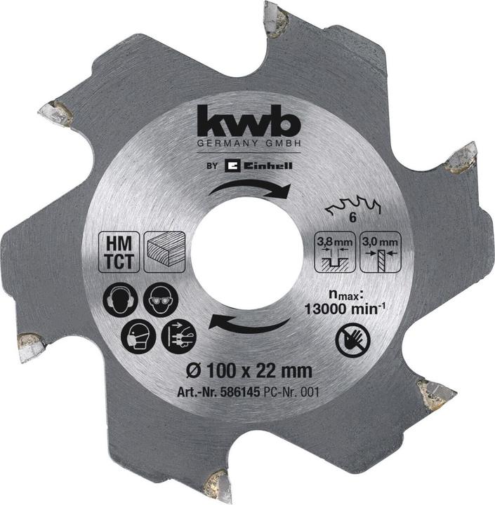 Produktbild kwb Fräserblatt Ø 100 x 22 x 3.8 mm
