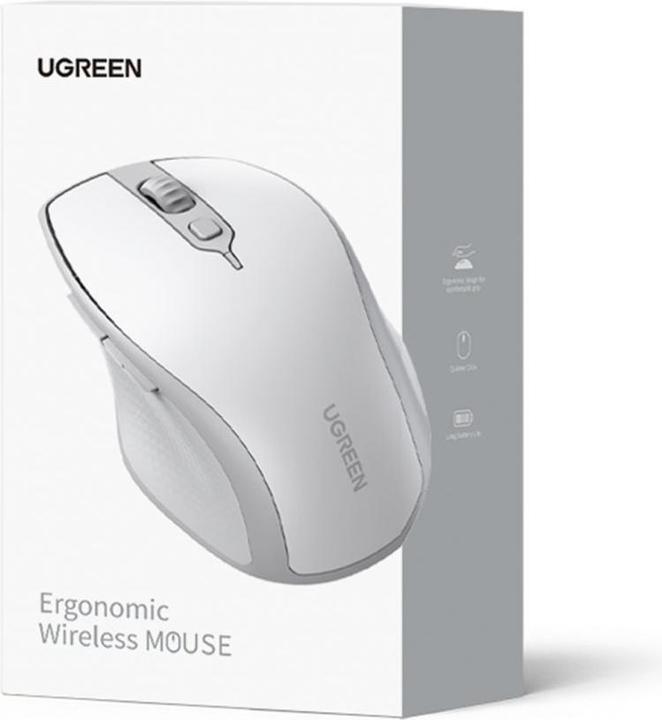 Produktbild Ugreen Wireless mouse MU101 2.4G (White) (Kabellos)