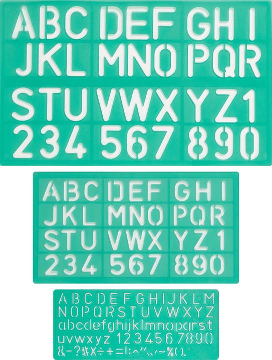 Actual product image Linex Font stencil set (30 mm)
