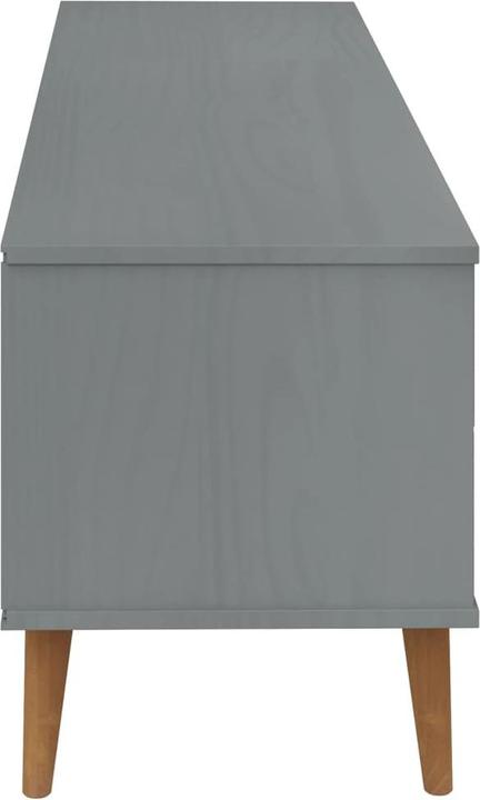 Image du produit VidaXL TV-Schrank MOLDE Grau 158x40x49 cm Massivholz (158 x 40 x 49 cm)
