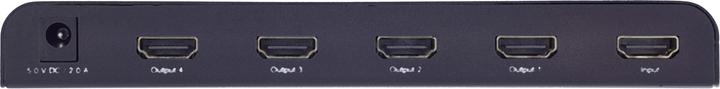 Actual product image InLine HDMI splitter/distributor, 4-way, 4K2K@60Hz compatible