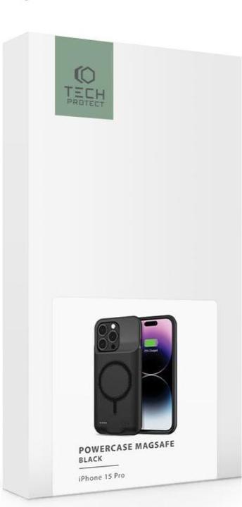 Produktbild Tech-Protect PowerCase case for iPhone 15 Pro with MagSafe and 7000mAh power bank - black