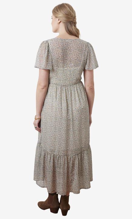 Actual product image Vertbaudet Maxi dress with flounces for pregnancy & breastfeeding (34)