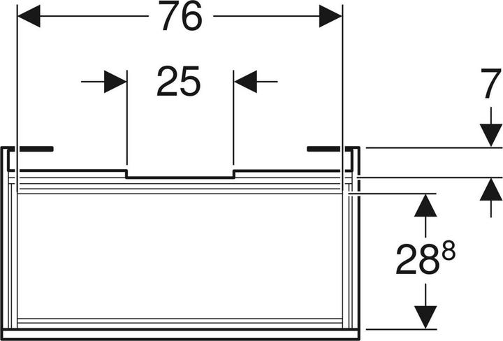 Immagine prodotto Geberit Mobiletto per lavabo Renova Plan, con 1 cassetto, 83,2x60,6x44,6cm, 501910 (83 x 44,5 x 60,5 cm)