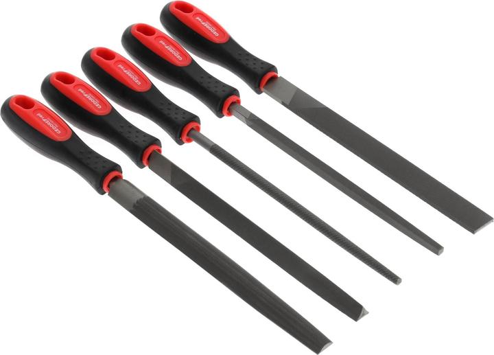 Actual product image Gedore Red red R93000005 File set 3-edge + 4-edge + flat + round + half 5-piece (Cut 2, 310 mm)