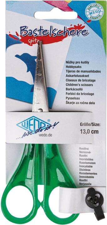 Produktbild Magni Bastelschere spitz, 13cm farbig sort. auf SB-Karte (13 cm)