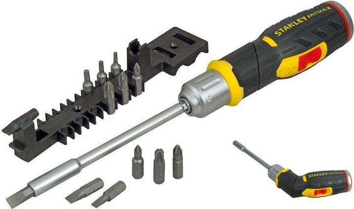 Actual product image Stanley Interchangeable bit flat screwdriver set, 12 pieces (Pozidriv cross recess (PZ), Port, Phillipps cross recess (PH))