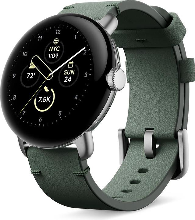 Image du produit Google Bracelet en cuir pour Pixel Watch taille L (Cuir, Acier inoxydable)